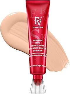 FV Base Dewy, fórmula hidratante e cobertura média, impermeável, longa duração, base líquida leve, ideal para pele seca/mista, 30 g, marfim clássico nutritivo