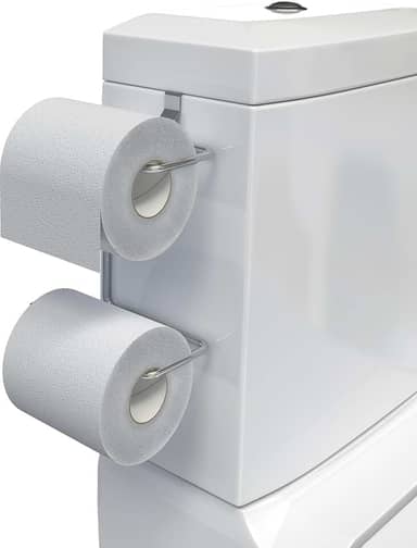 Suporte Duplo de Papel Higiênico p/Caixa Acoplada, Cromado, Stolf