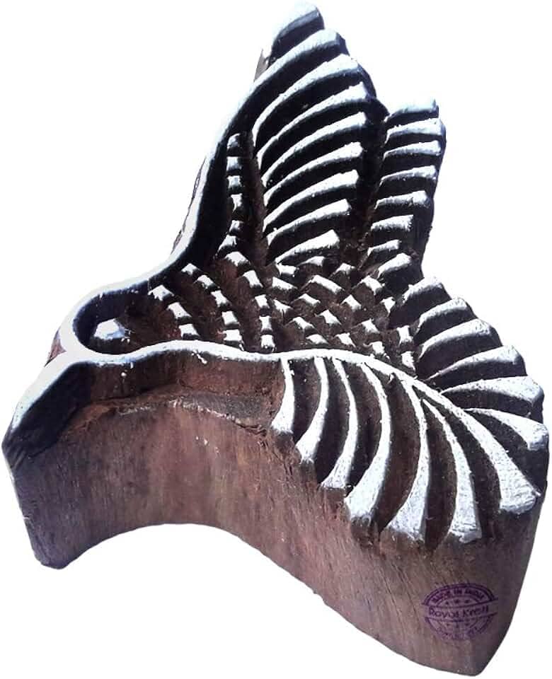 Royal Kraft Carimbos de madeira DIY tecido, têxtil, argila, cerâmica, papel, blocos de impressão de henna THDtag071