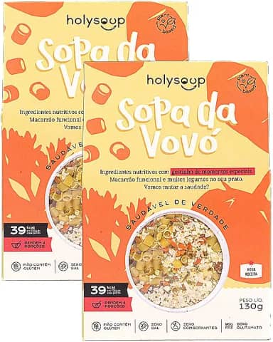 Kit 2X: Sopa da Vovó Sem Glúten Holysoup 130g