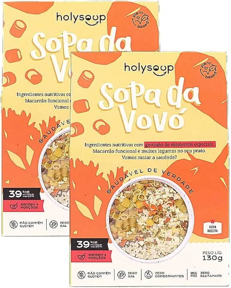 Kit 2X: Sopa da Vovó Sem Glúten Holysoup 130g