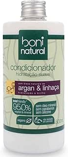 Condicionador Vegano e Natural, Argan e Linhaça, Boni Natural, Cabelos Macios e Saudáveis, Boni Natural, 500ml