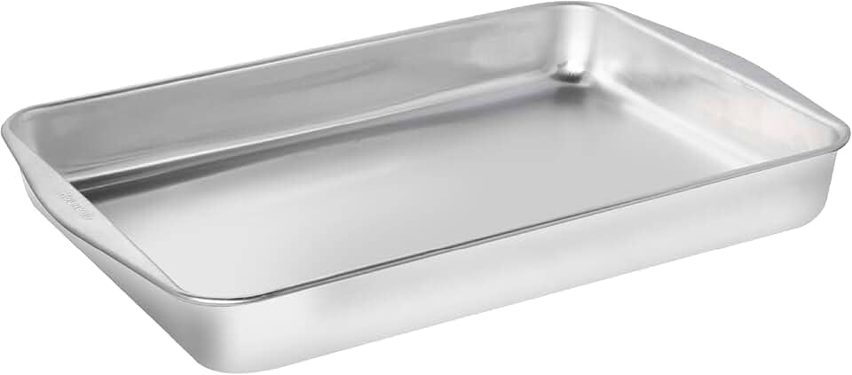 Assadeira Retangular Funda Rochedo Dura+ Polida 37cm, Alumínio Resistente, Alta Durabilidade, Bordas Laterais para Mais Praticidade e Livre de PFOA