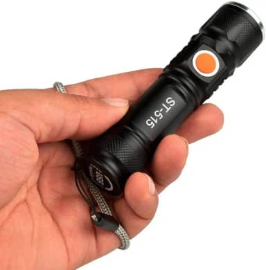 Mini Lanterna Super Potente Led T6 Recarregável Usb C/ Zoom