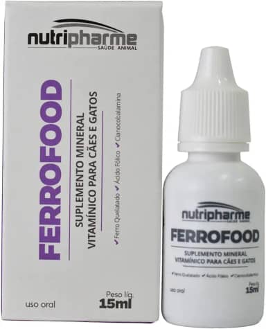 Nutripharme Suplemento Vitamínico Mineral Ferrofood Para Cães E Gatos 15Ml
