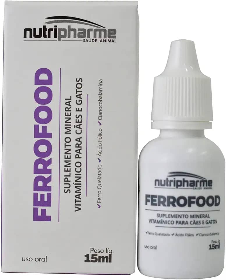 Nutripharme Suplemento Vitamínico Mineral Ferrofood Para Cães E Gatos 15Ml