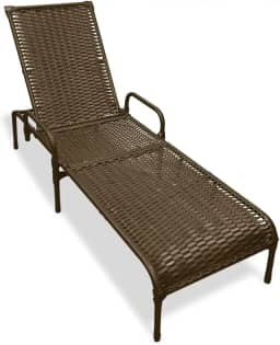 Espreguiçadeira Catar com Regulagem para Piscina, Área Externa - Tabaco