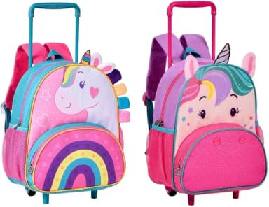 Mochila de Rodinha Creche Infantil Unicórnio