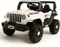 Jipe Infantil Elétrico 12v Carrinho Controle Remoto Música (Branco)