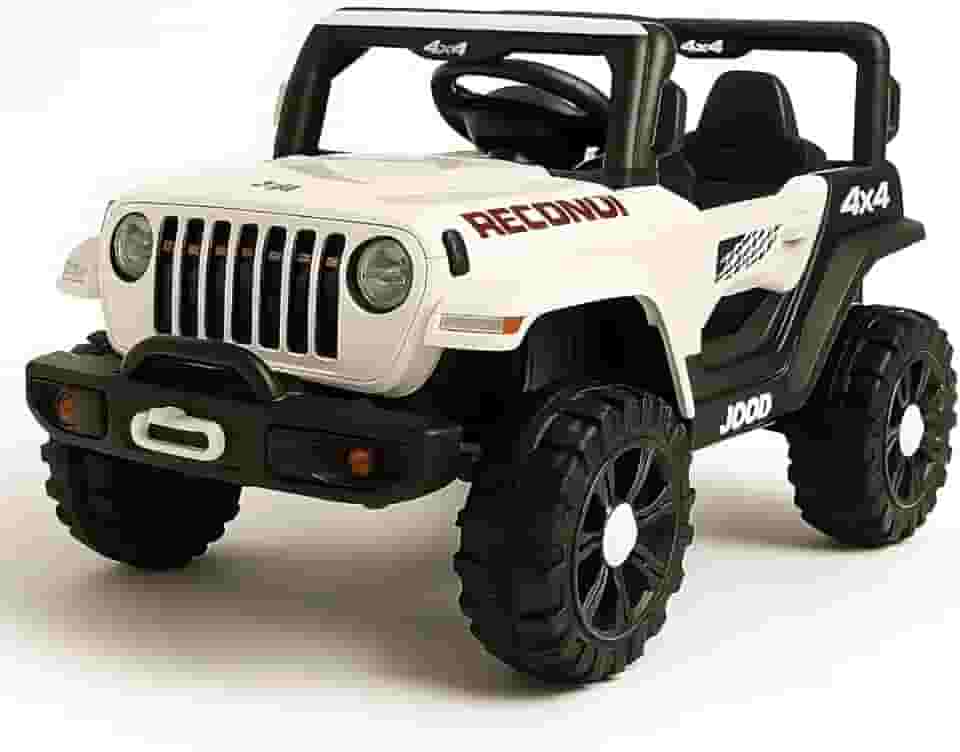 Jipe Infantil Elétrico 12v Carrinho Controle Remoto Música (Branco)