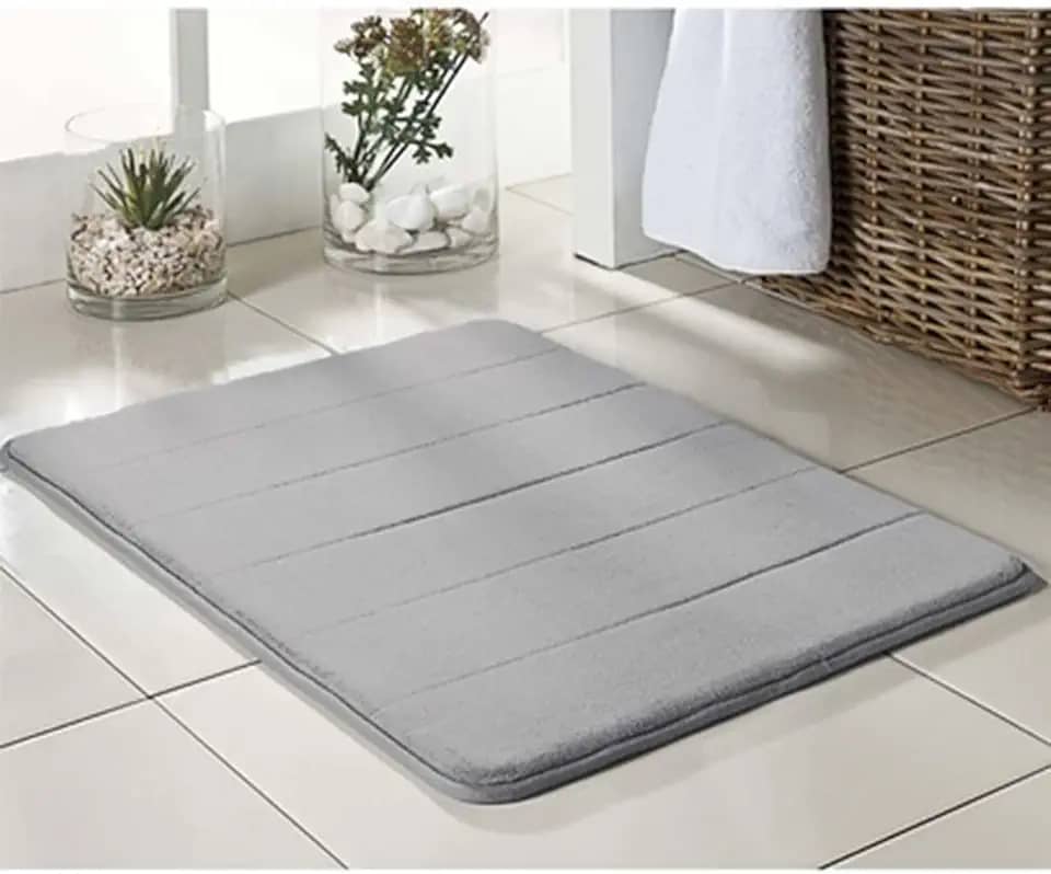 Tapete de Banheiro Super Soft Camesa Bege 60cmx40cm Poliester