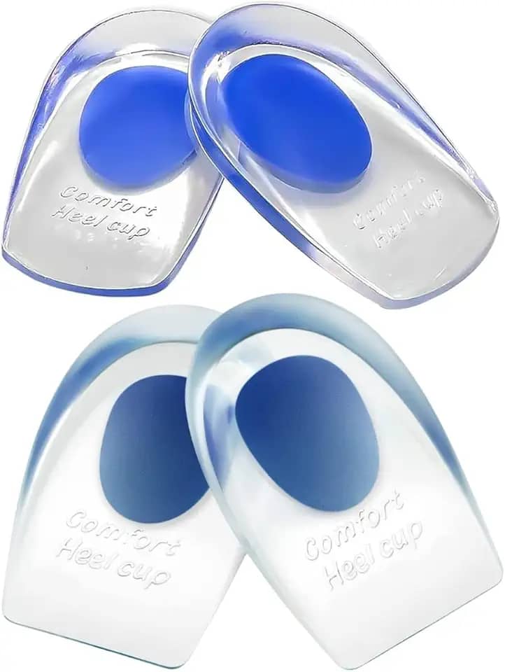 Kit 2 Pares Palmilha Calcanheira De Gel Silicone Ortopédica Protetor De Calcanhar Fascite Plantar e Esporão Absorção de Impacto | Premium InoVibes