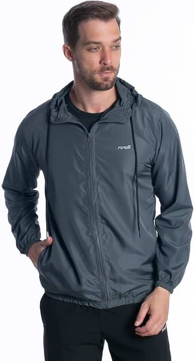 Jaqueta Corta Vento Impermeável Masculina Com Capuz