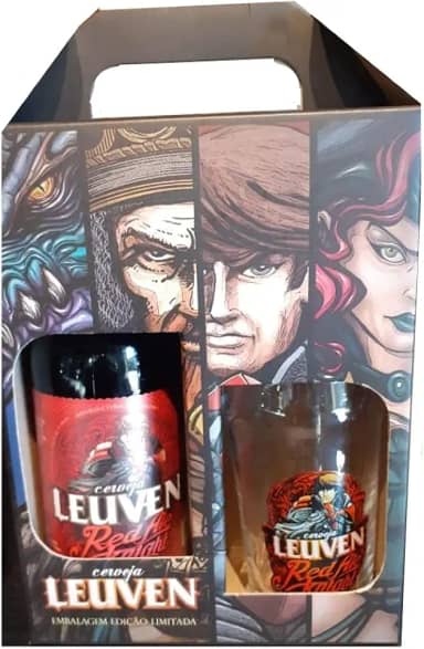 Kit Cerveja Artesanal Leuven 3 (Pint Personagens 473Ml + Red Ale 500Ml)