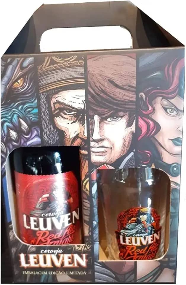 Kit Cerveja Artesanal Leuven 3 (Pint Personagens 473Ml + Red Ale 500Ml)