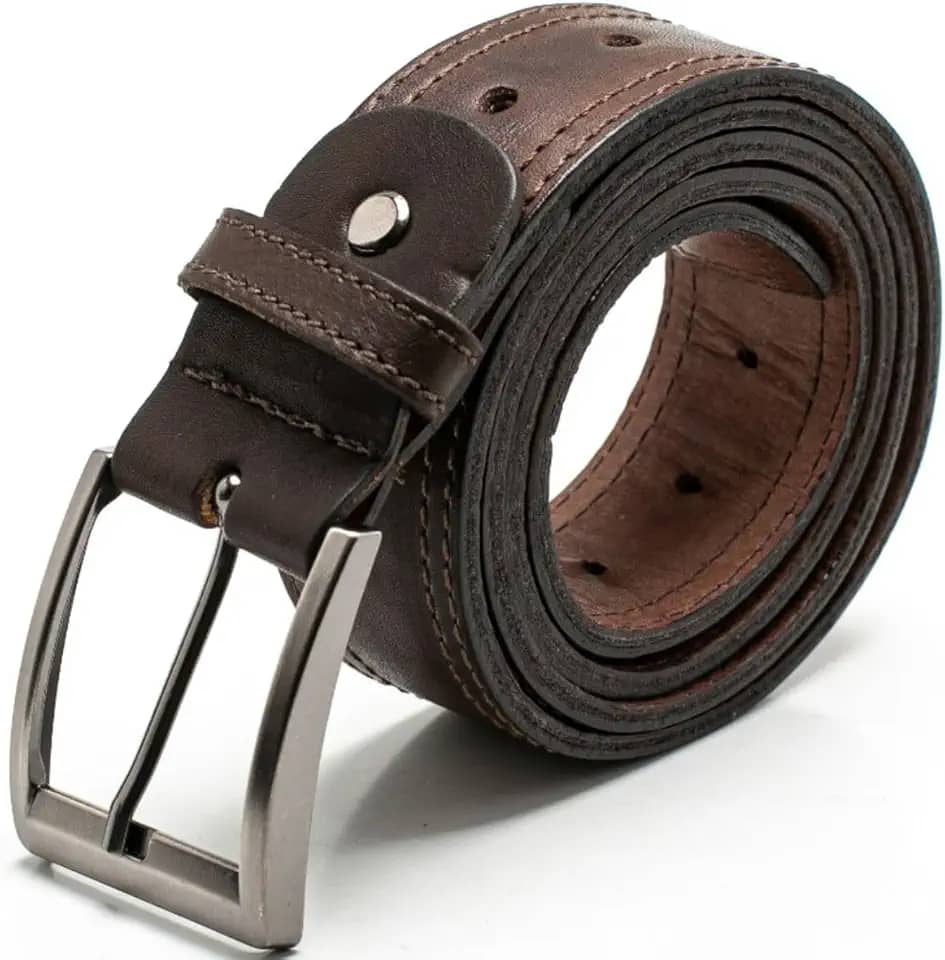 Cinto Largo Masculino Em Couro 100% Natural