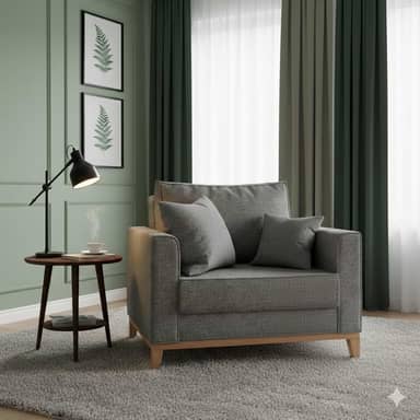 Poltrona Benny Estofada Confortável – Design Moderno para Sala de Estar e Quarto