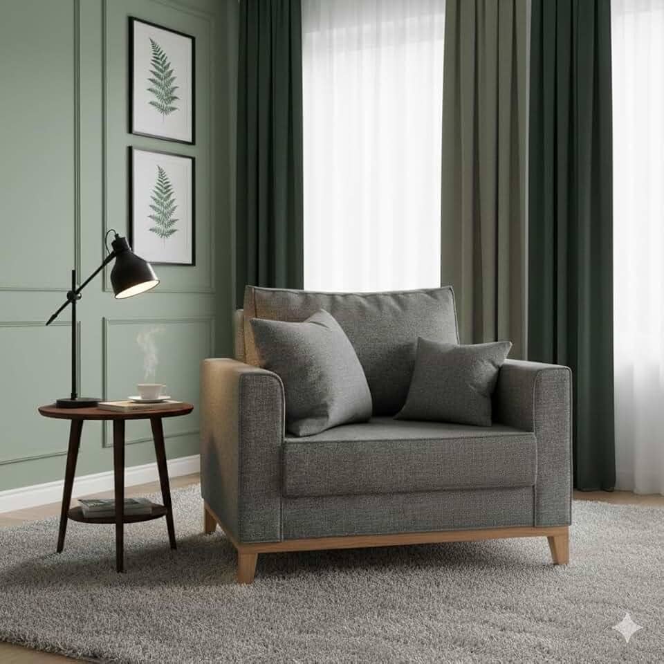 Poltrona Benny Estofada Confortável – Design Moderno para Sala de Estar e Quarto