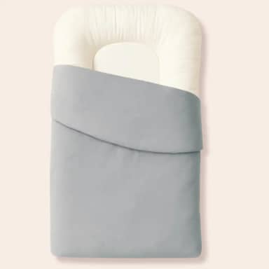 Ninho Casulinho + Capa Extra Algodão Brubrelel Baby (1 Ninho Casulinho + 1 Capa Extra Cinza)