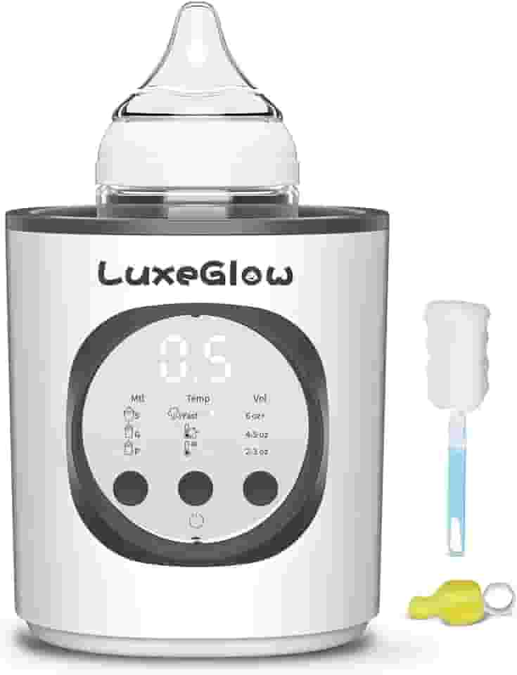 Aquecedor rápido de mamadeira para leite materno e fórmula, controle inteligente de temperatura para preservar os nutrientes mais completos no leite materno, multifuncional LuxeGlow 10 em 1 para todas