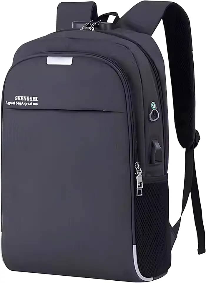Mochila Executiva Masculina para Notebook até 15.6' - com Entrada USB e Passa-fio para fone – Ideal para Faculdade, Trabalho e Viagens – Antifurto, Resistente e Confortável