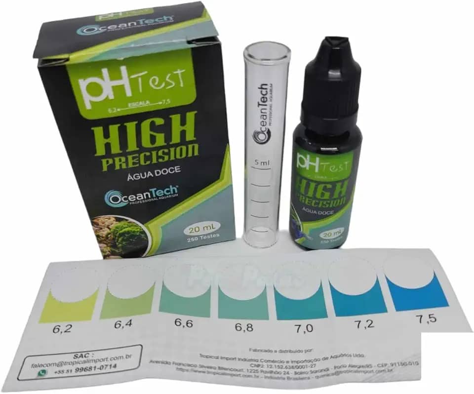 OCEAN TECH TESTE DE PH 20ML FAZ ATÉ 250 TESTES GUA DOCE - UN