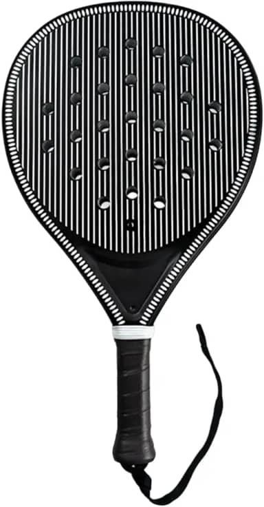 Raquete de tênis padel com enchimento de EVA e alça de pulso, superfície de fibra de carbono, raquete de tênis padel para iniciantes, adultos e