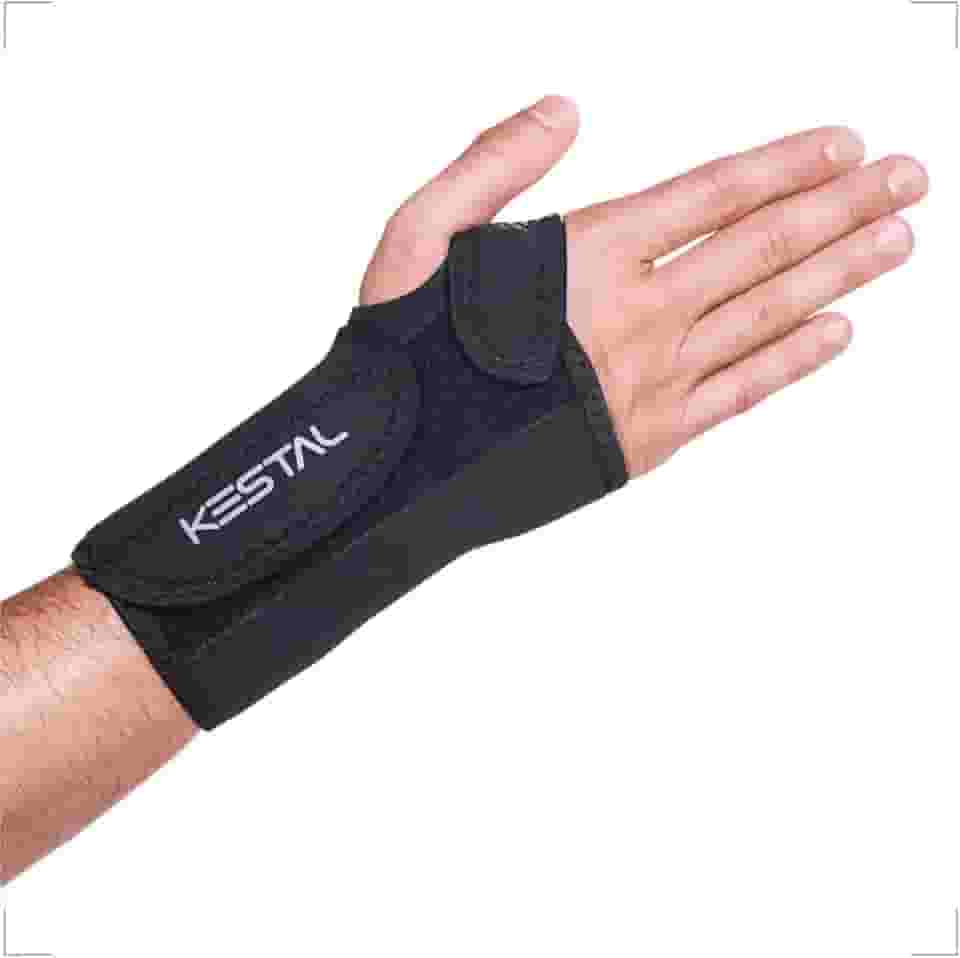 Kestal Munhequeira Com Tala de Punho, órtese, proteção Preto, Bilateral, Único