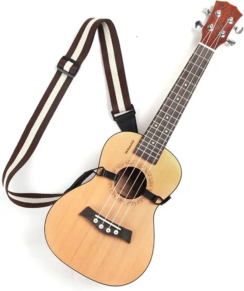 Adjustable Ukulele Strap, No-Drill Ukulele Straps Adult Size, Easy to Use with Double J Hooks, Ukulele Accessories