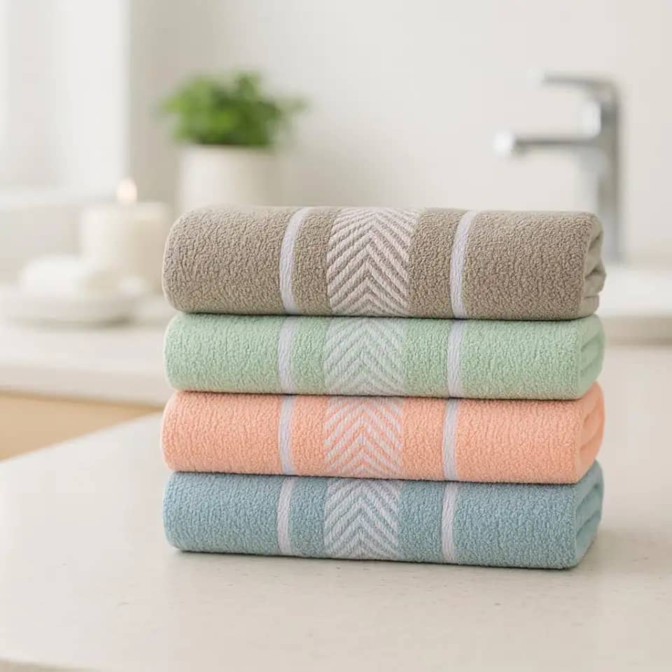 Conjunto de 4 Toalhas de Rosto e Mão 30x66cm – Absorção e Durabilidade para Banheiro, Lavabo ou Academia