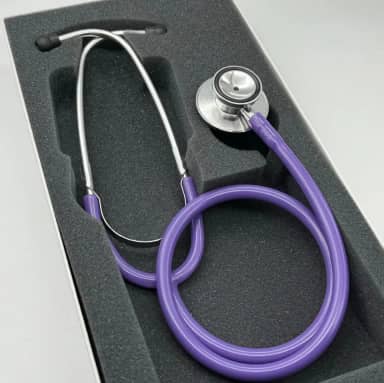 Estetoscópio P.A Med Duplo Adulto e Infantil Enfermagem Estudante Excelente Ausculta (Lilás)
