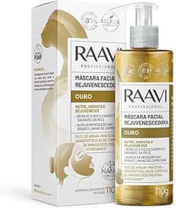 Máscara Facial Rejuvenescedora Ouro Raavi 110g
