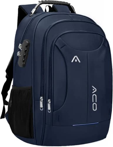 Mochila Bolsa Masculina Feminina Notebook Anti Furto Reforçada Semi Impermeável Escolar Faculdade Trabalho Viagem Resiste com Cadeado (Azul)