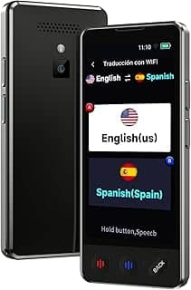 Dispositivo tradutor de idiomas AI, tradutor atualizado 2025, sem necessidade de WiFi, suporte ChatGPT, tradutor de voz bidirecional instantâneo em 150 idiomas, offline/gravação/tradução de fotos para