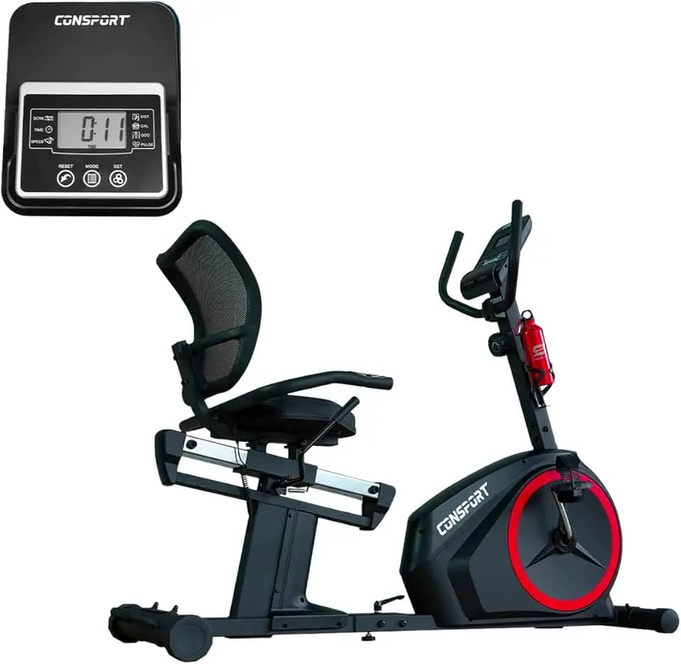 Bicicleta Ergométrica Horizontal H2000 Magnética 8 Níveis Ajustável Silenciosa Consport