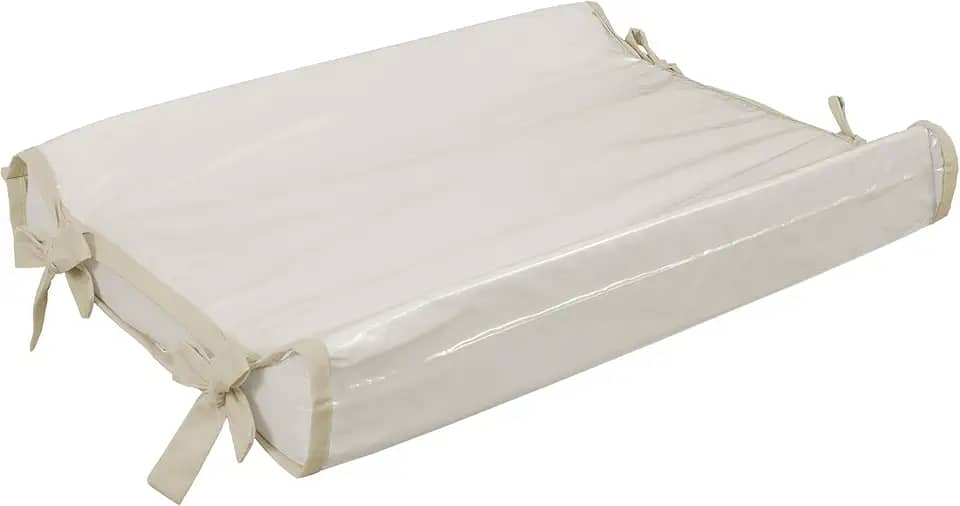 Trocador Americano Bebe Comoda Fralda Com Abas Impermeavel Anatomico Com Capa Plástica Algodão Macio Palha com Caqui (65x40)