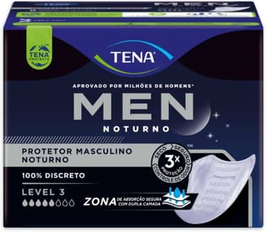 Tena Men Noturno Masculino Tamanho Único - Absorvente Noturno Masculino - 8 Unidades