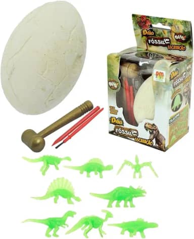 Dino Fossil Escavacao Ovo Sortido, DM Toys