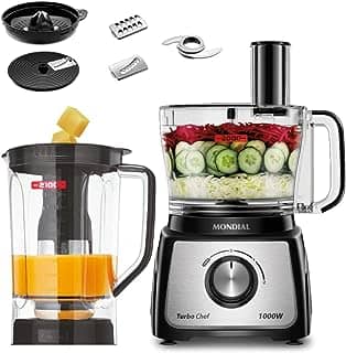 Multiprocessador Turbo Chef 7 em 1, Mondial, Preto, 1000W, 110V - MPN-01-BE
