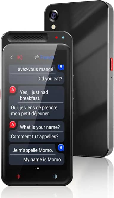 Dispositivo tradutor de idiomas Dispositivo tradutor instantâneo bidirecional de 138 idiomas, precisão de tela HD de 4 em 1, suporte de tradução de voz em tempo real, off-line, Chatgpt, gravação e