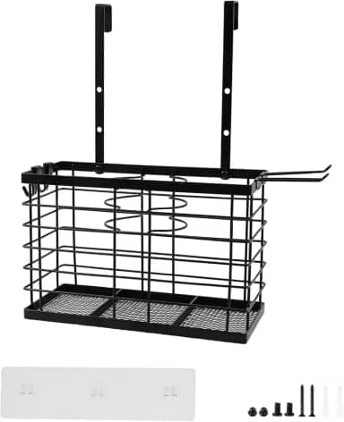 ZJRDYYK Organizador de ferramentas de cabelo, suporte para secador de cabelo, organizador de porta de armário para banheiro para secador de cabelo, chapinhas, alisadores