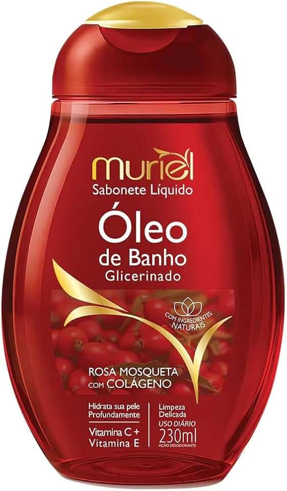 Sabonete Líquido Óleo De Banho Rosa Mosqueta Com Cólageno 230ml.