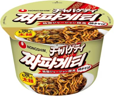 Lamen Coreano Chapaghetti - Macarrão Instantâneo com Tempero de Feijão Preto Tostato 114g - Nongshim