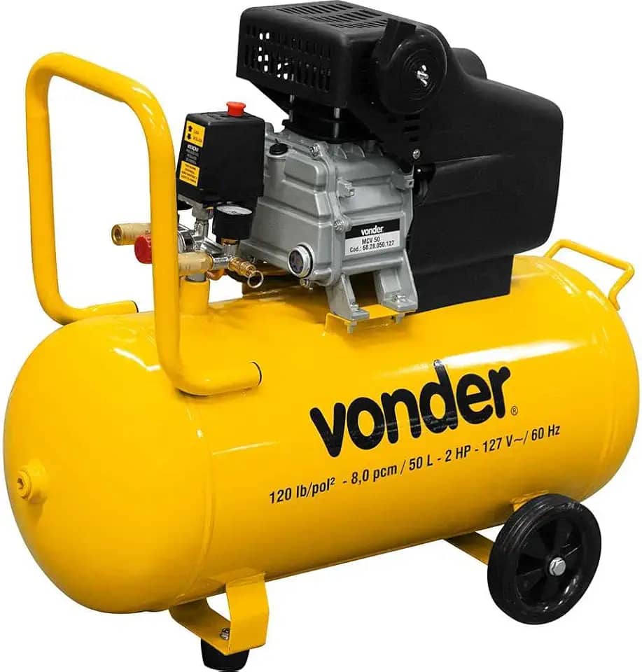 Motocompressor De Ar, 8,0 Pcm, 50 Litros, 127 V~, Mcv 50 Vonder.
