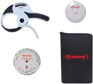 Kit Adipômetro Trena Disco Sanny com Bolsa