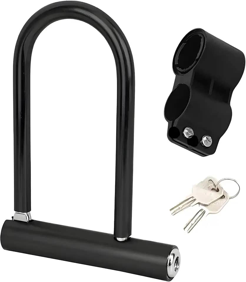 JustGoFit Trava Antifurto U Lock Para Bicicleta Em Aço Temperado Cadeado Resistente Com Chave Alta Segurança