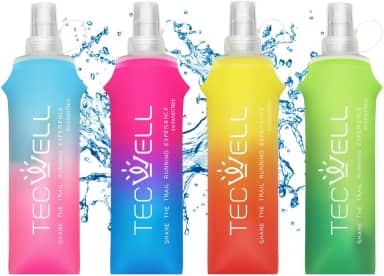 Garrafa De Água Dobrável Silicone 500ml Duo Color, Squeeze Esportivo Portátil Para Treinos, Ciclismo, Corrida, Camping, Flexível, Fácil De Guardar, Livre De BPA Premium (MASCULINO)