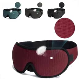 Máscara de Dormir 3D Tapa Olhos 100% Bloqueadora Luminosidade com alça ajustável Mascara de Sono (Vinho)