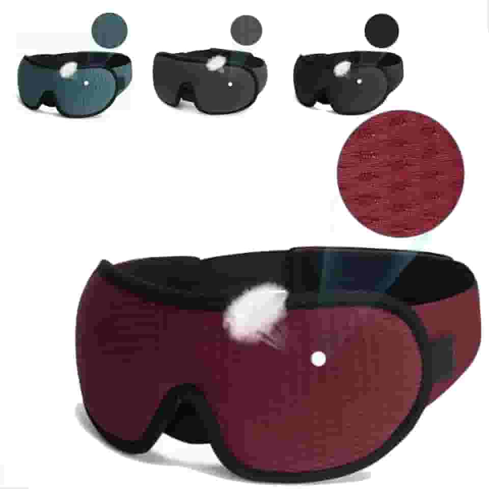 Máscara de Dormir 3D Tapa Olhos 100% Bloqueadora Luminosidade com alça ajustável Mascara de Sono (Vinho)