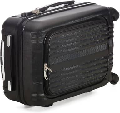 Mala de Viagem Executiva com Rodas, 44L, Antifurto, Compartimento para Notebook, Preta